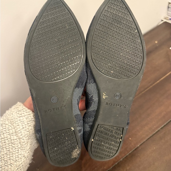 Rothy’s Pointed Toe Flats Gray Camo Knit – Women’s 7.5